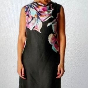 Ann Taylor Loft silk floral shift dress